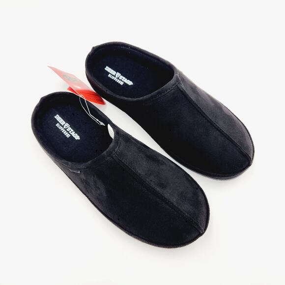 Deer Stags Men's Black Microsuede Wherever Indoor/Outdoor Clog Slipper Size 9M - Picture 3 of 7